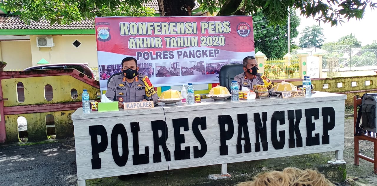 Kapolres Pangkep : Selama 2020 Gangguan Kamtibmas dan Laka Lantas Menurun