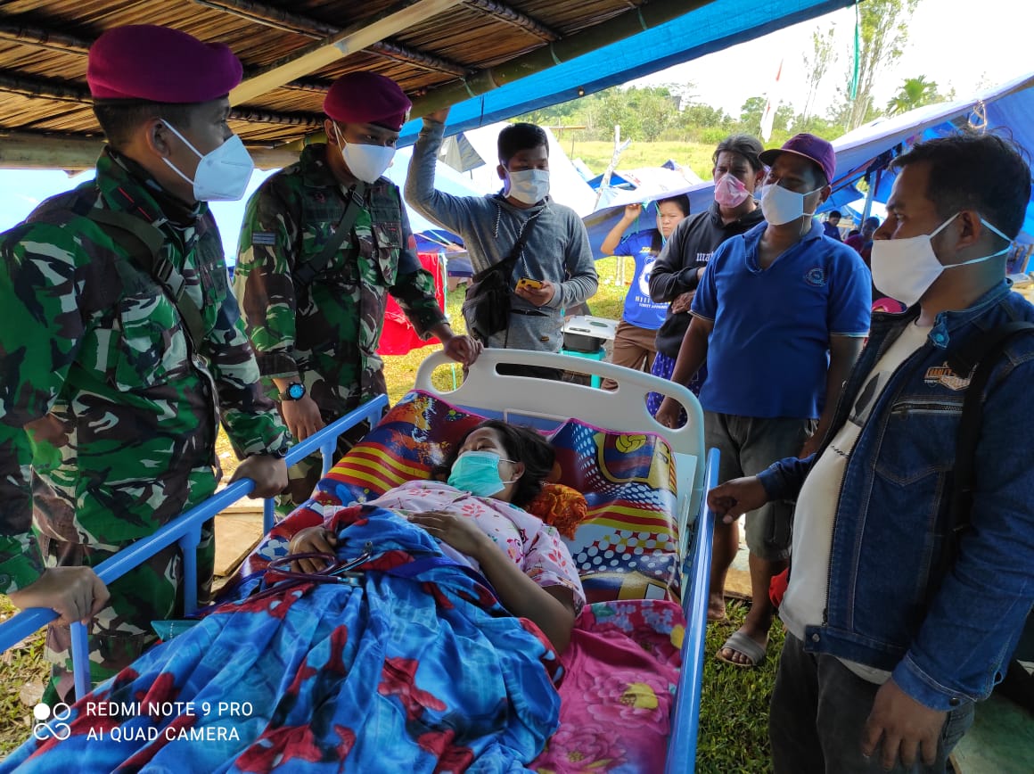 Batalyon Kesehatan TNI Bantu Pengobatan Korban Bencana Gempa Sulbar