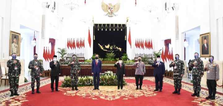180 Pati TNI-Polri Terima Arahan Presiden Jokowi
