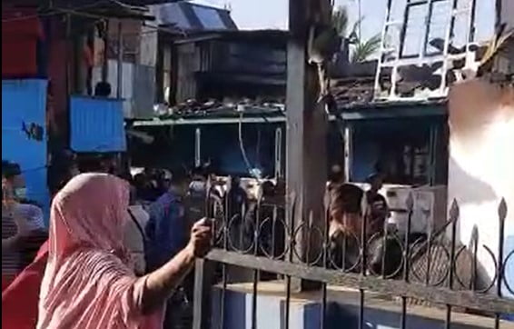 Kebakaran di Kampung Pandang, Tujuh Rumah Dilalap Api