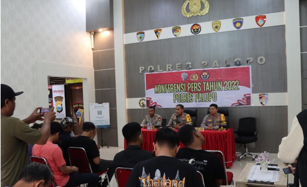 Press Release Akhir Tahun Polres Palopo, Kamtibmas 2022 Aman