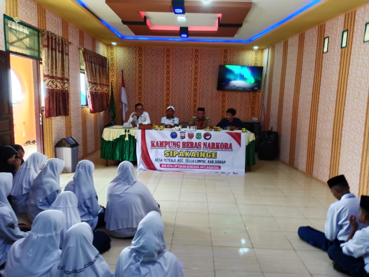 Satgas Kampung Bebas Narkoba Sipakainge Teteaji Polres Sidrap Berikan Sosialisasi Bahaya Narkoba ke Pelajar