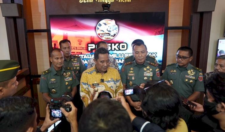 Pj Gubernur Sulsel Bertemu Pangdam XIV/Hasanuddin dan Kapolda Sulsel Bahas Pemilu 2024