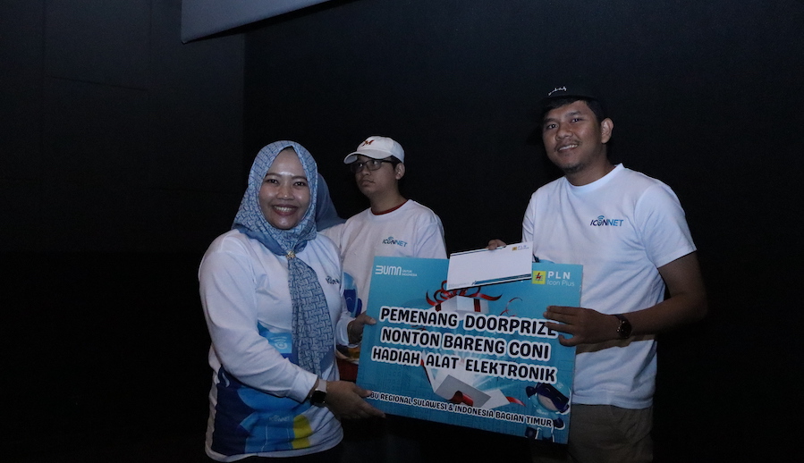 PLN Icon Plus Apresiasi Pelanggan Setia di Makassar dengan Nonton Bareng CONI ICONNET