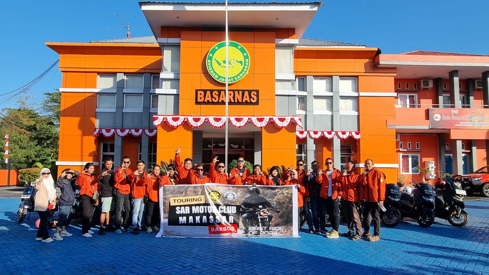 Wujudkan Keakraban, 26 Personil Sar Motor Club Touring ke Bone