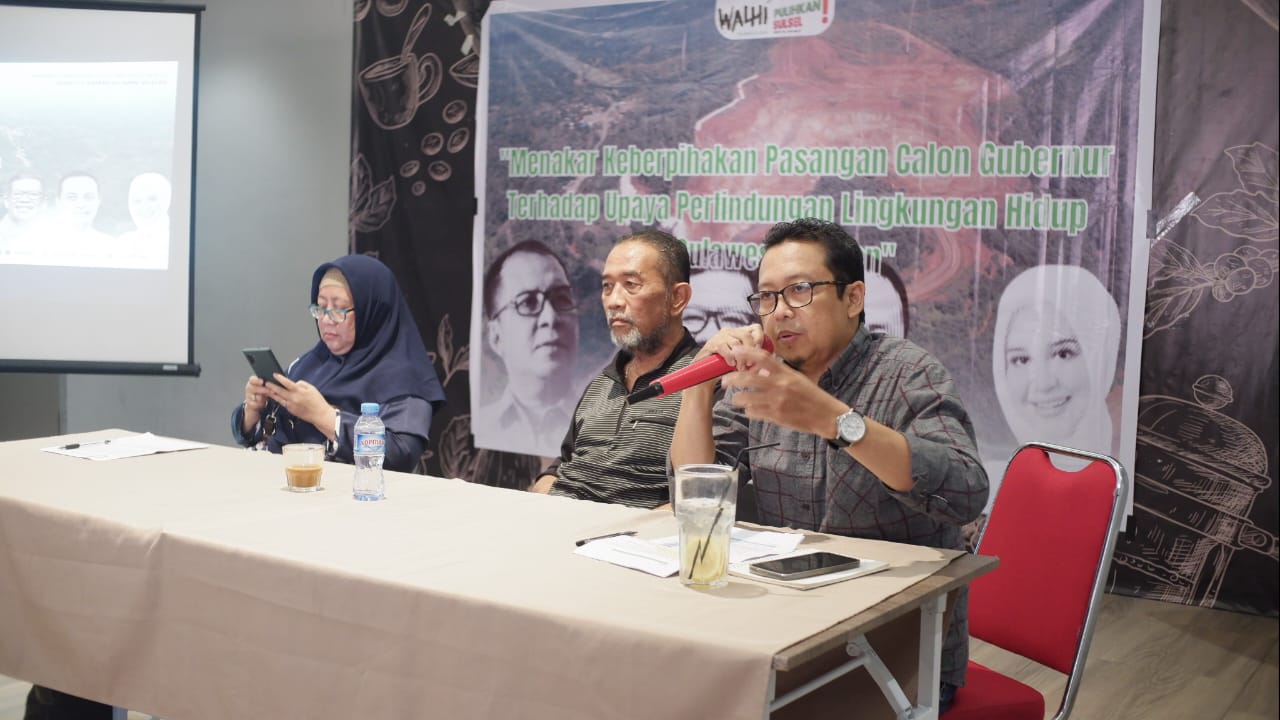 Walhi Sulsel Nilai Visi Misi Paslon Gubernur Sulsel Minim Keberpihakan pada Perlindungan Lingkungan