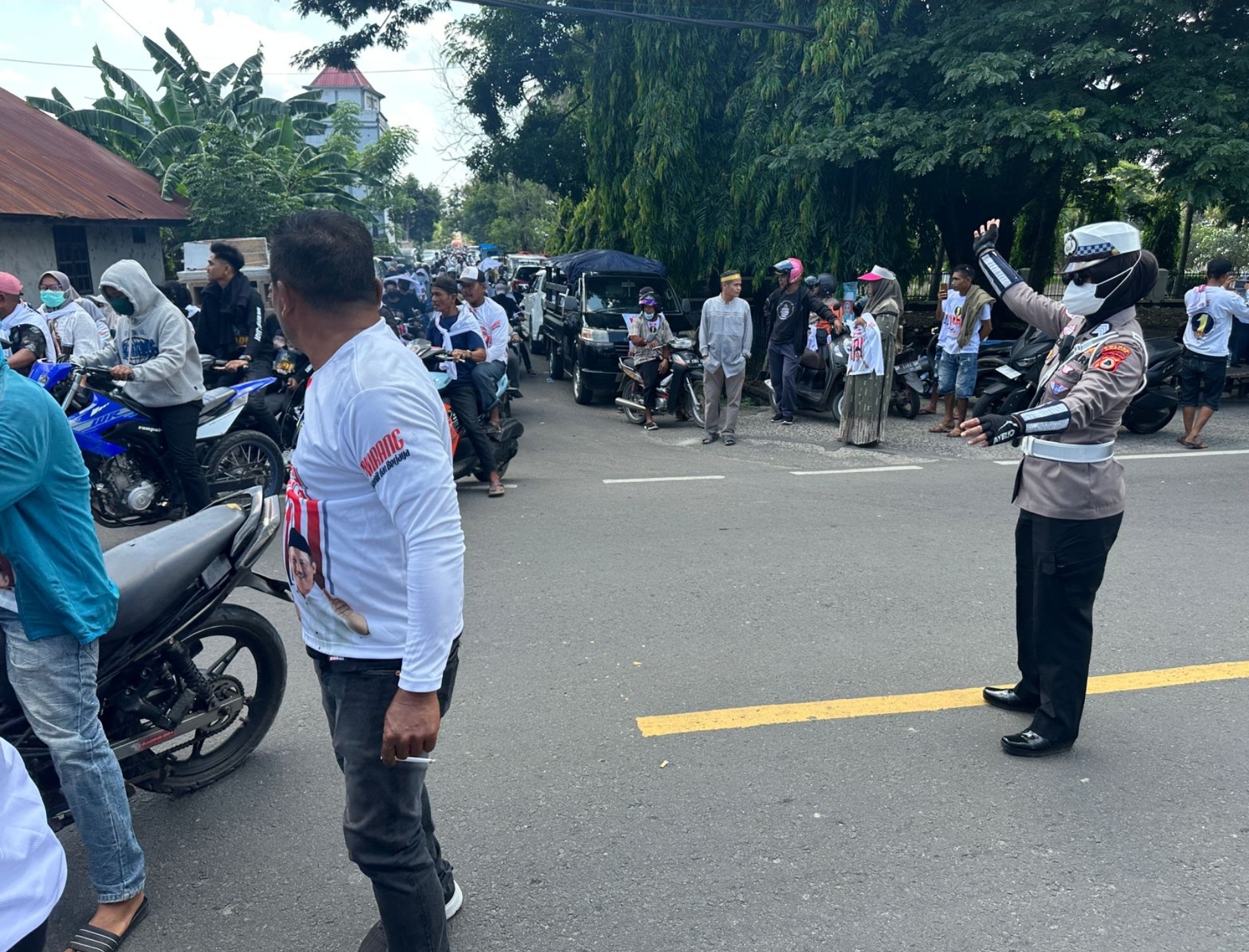Kampanye Paslon, Satlantas Polres Pinrang Bantu Perlancar Lalulintas