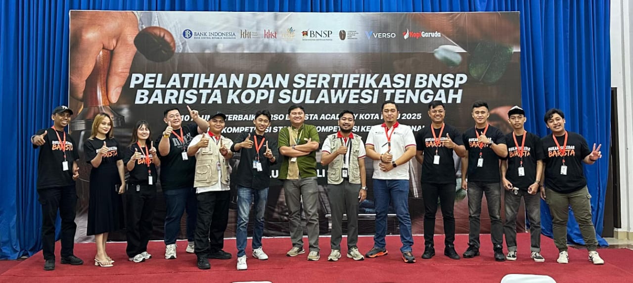 Pertama di Indonesia Timur, Verso Barista Academy dan BI Sulteng Hadirkan Sertifikasi Barista 33 Unit Kompetensi