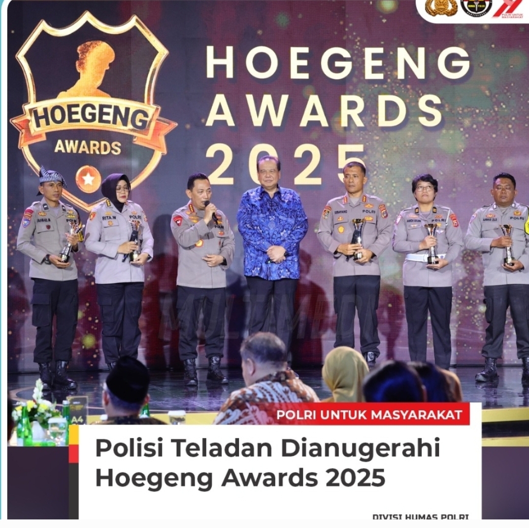 Kapolri Hadiri Hoegeng Awards 2025, Lima Polisi Teladan Raih Penghargaan Atas Inovasi Humanis