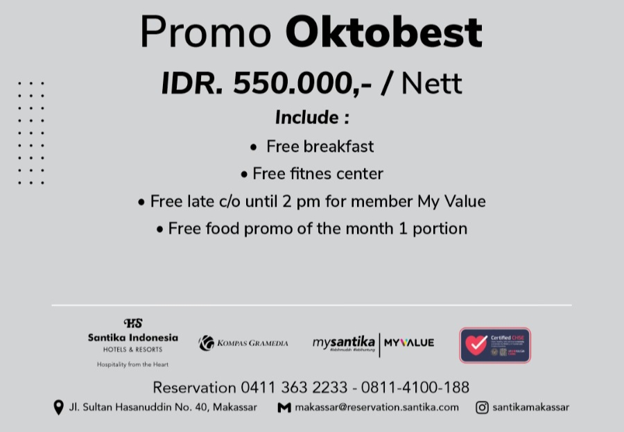 Hotel Santika Makassar Kembali Menawarkan Oktobest Package
